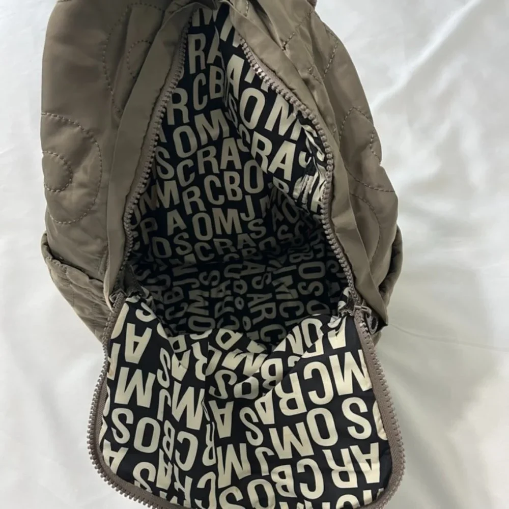Marc by Marc Jacobs Quilted Backpack in Taupe Brown